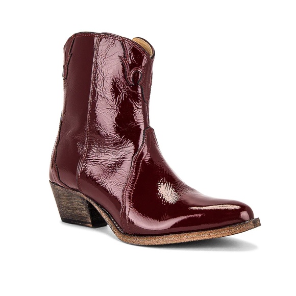 Free People Shoes - Free People New Frontier Western Boot, Wine Patent, Size 37